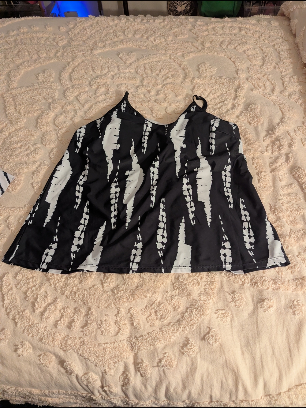 Black and White Bathing Suit Top